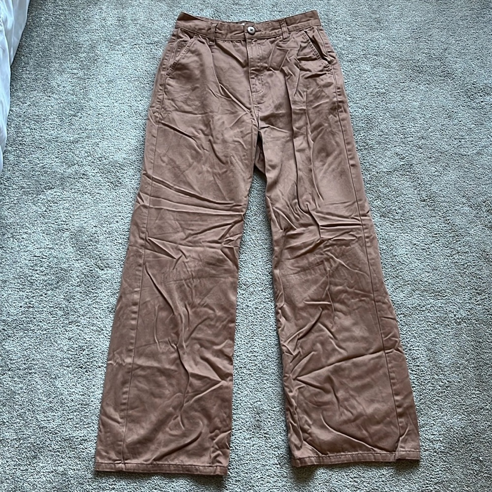 Women’s Cotton On Wide Leg Flare Twill Pants | Size: US 6